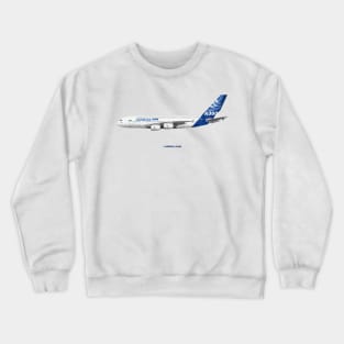 Illustration of Airbus A380 In House 2010 Crewneck Sweatshirt